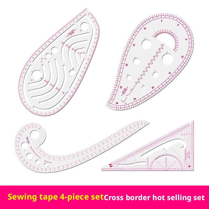 Garment Pattern Drafting, Grading, and Sewing Ruler Set — African Market Exclusive (English Markings) — Best-Selling — Factory-Direct Sales