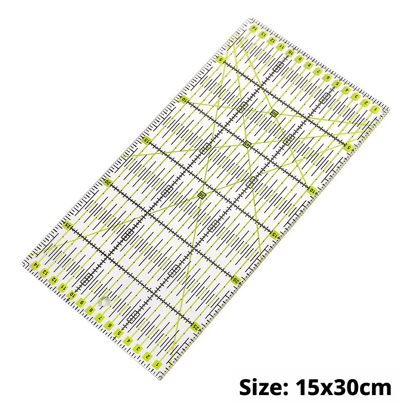 Acrylic Quilting Ruler — Garment Sewing, Draping & Seam Allowance Guide — DIY Fabric Cutting Tool