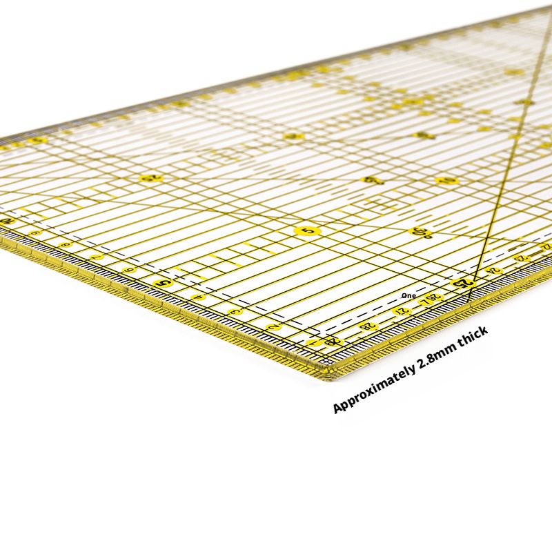 Acrylic Quilting Ruler — Garment Sewing, Draping & Seam Allowance Guide — DIY Fabric Cutting Tool