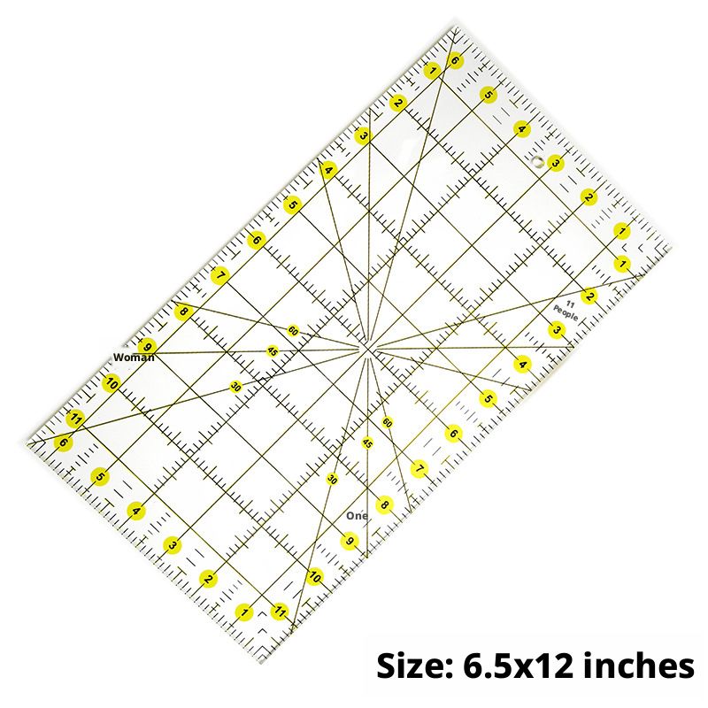 Acrylic Quilting Ruler — Garment Sewing, Draping & Seam Allowance Guide — DIY Fabric Cutting Tool