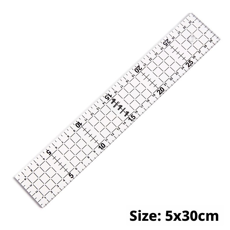 Acrylic Quilting Ruler — Garment Sewing, Draping & Seam Allowance Guide — DIY Fabric Cutting Tool