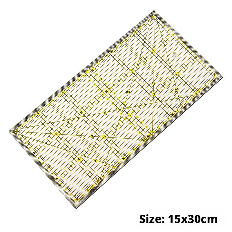 Acrylic Quilting Ruler — Garment Sewing, Draping & Seam Allowance Guide — DIY Fabric Cutting Tool