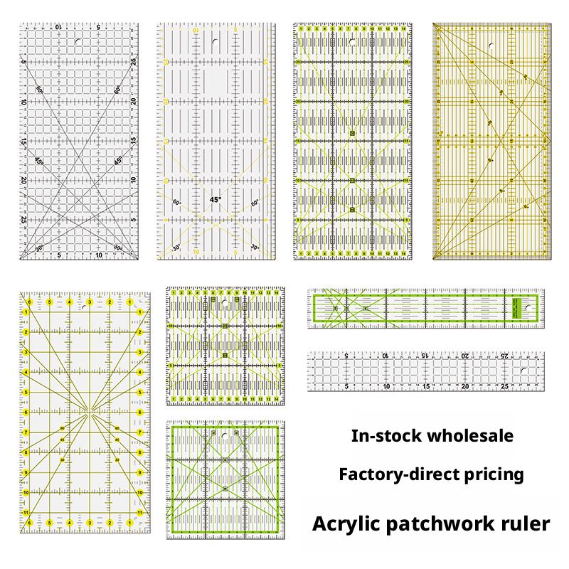 Acrylic Quilting Ruler — Garment Sewing, Draping & Seam Allowance Guide — DIY Fabric Cutting Tool