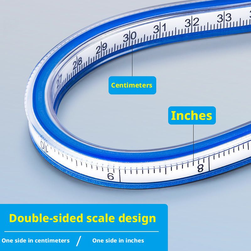 Flexible Curve Ruler — A Bendable Soft Ruler Specialized for Art, Comics, Fashion Design, Architecture, and Engineering