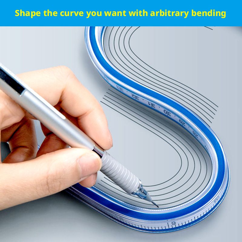 Flexible Curve Ruler — A Bendable Soft Ruler Specialized for Art, Comics, Fashion Design, Architecture, and Engineering