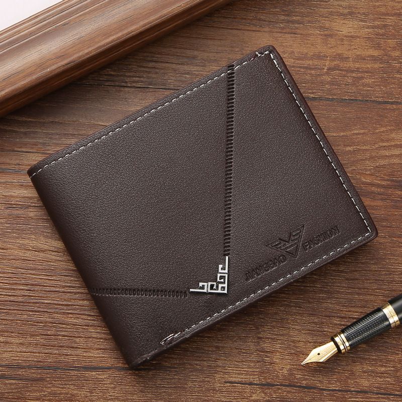 New Men's Wallet — Short-Style, Simple & Stylish, Multi-Card Slot, Smooth-Texture Leather Wallet (Horizontal & Vertical Styles Available)
