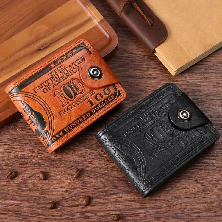Kenya Bestseller: Men's Wallet with US Dollar Pattern — Ultra-Light PU Wallet featuring Multi-Functional, Retro Design with Multiple Card Slots — Direct from Manufacturer