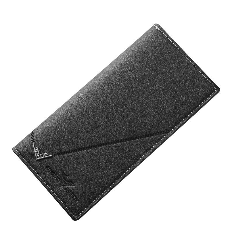New Men's Fashion Long Wallet — Soft Leather Billfold, Clutch, and Business Bag with Large Capacity and Multiple Card Slots