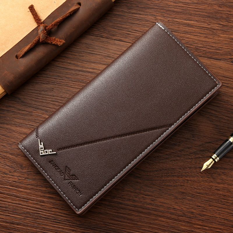 New Men's Fashion Long Wallet — Soft Leather Billfold, Clutch, and Business Bag with Large Capacity and Multiple Card Slots