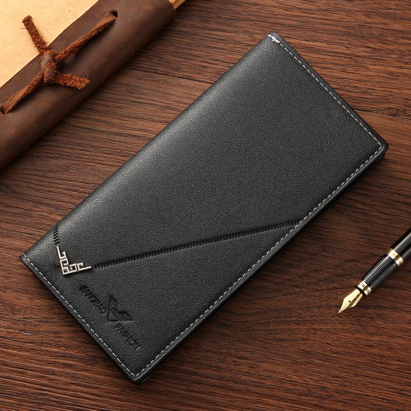 New Men's Fashion Long Wallet — Soft Leather Billfold, Clutch, and Business Bag with Large Capacity and Multiple Card Slots