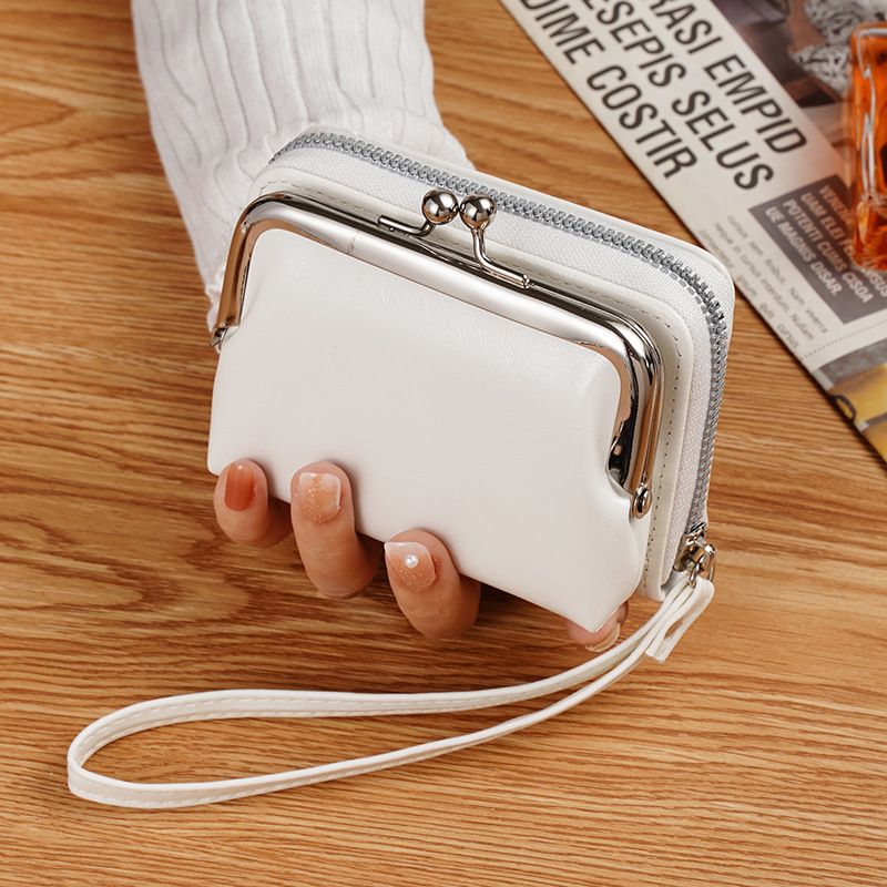 In-Stock Factory Supply (Cross-Border Source): Women's Clasp Coin Purse — 4-Inch Zippered Clip Pouch, Handbag, Vintage Style