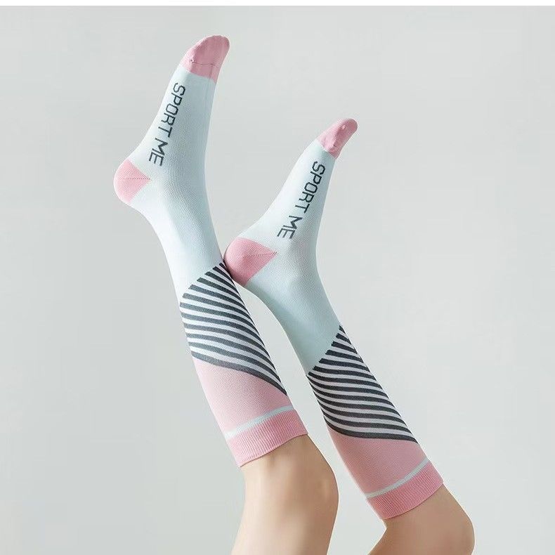 Professional Women's Athletic Compression Socks — Slimming, Trendy Calf Sleeves for Fitness, Running, Jump Rope, and Yoga