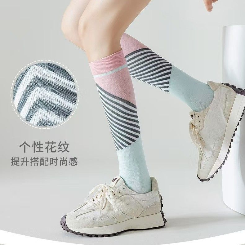 Professional Women's Athletic Compression Socks — Slimming, Trendy Calf Sleeves for Fitness, Running, Jump Rope, and Yoga