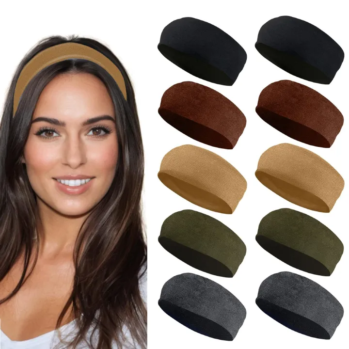 Cross-border candy-colored sports headband for men and women, fitness, yoga, running, sweat-wicking headband, face wash headband