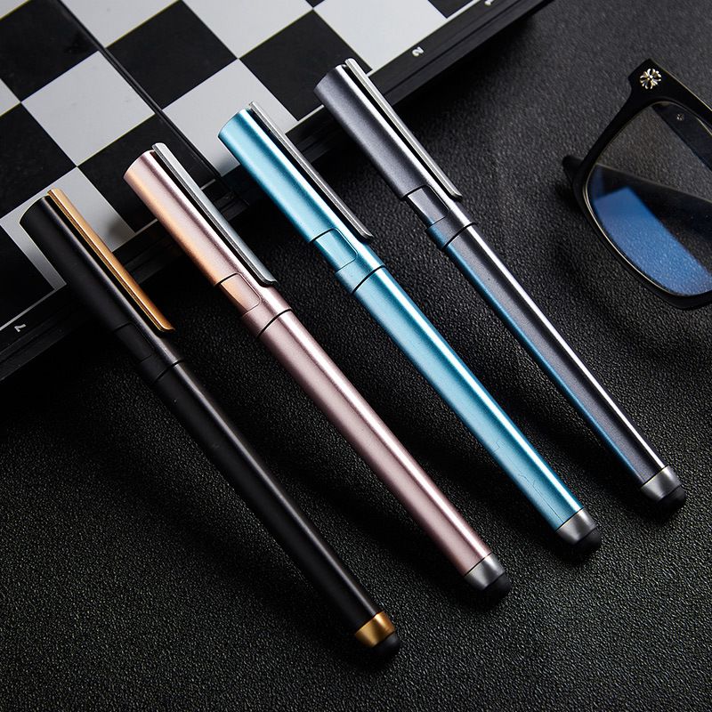 Touchscreen gel pen for mobile phones and tablets, capacitive dual-use pen for signatures.