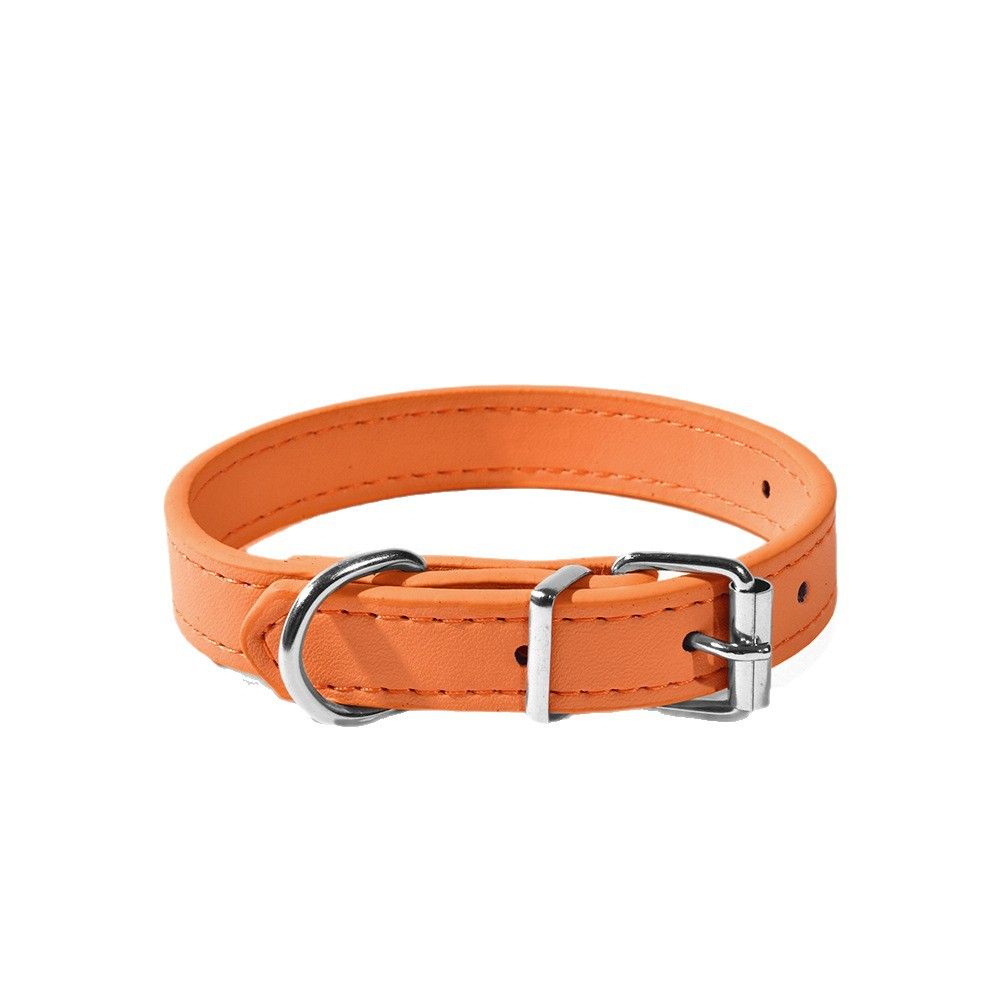 Large size pet collar, waterproof and wear-resistant dog and cat collar, PU leather, small and medium-sized dog bell neck collar wholesale.