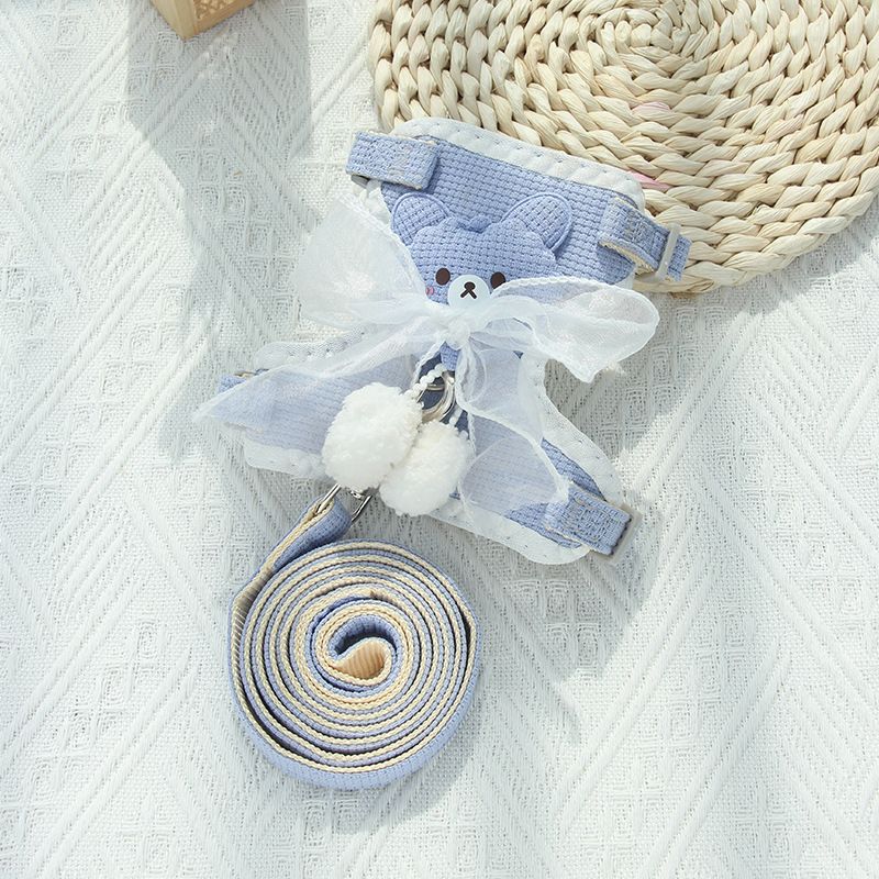 Dog leash vest style small dog Teddy Bichon dog chain cat walker chest harness dog leash pet supplies