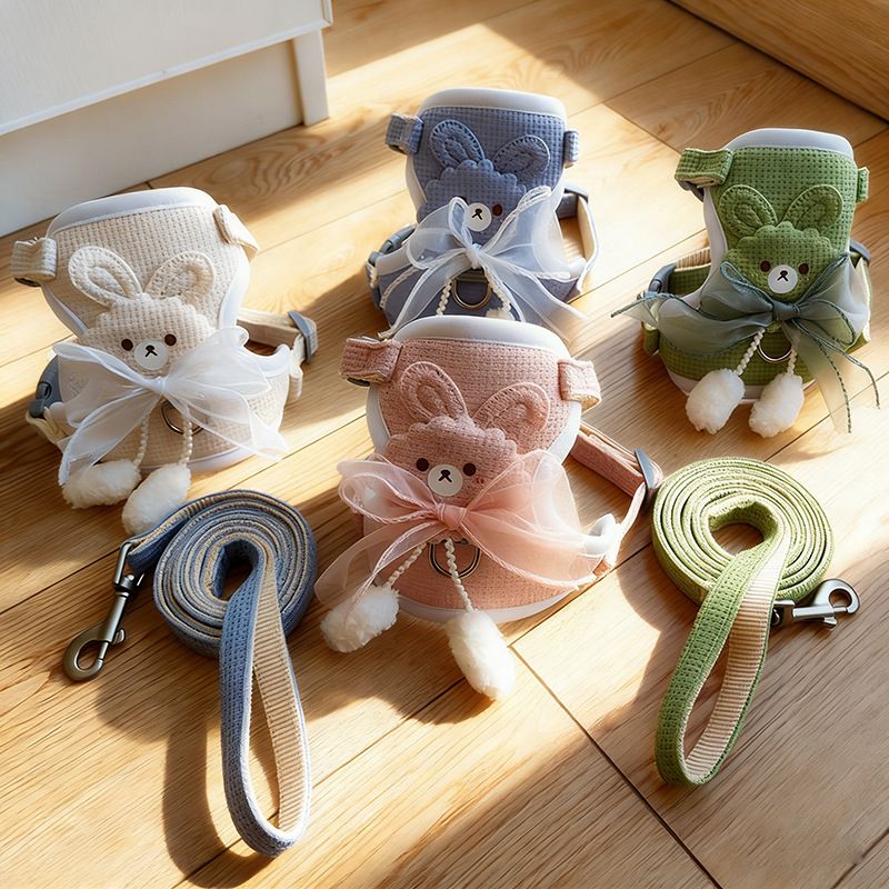 Dog leash vest style small dog Teddy Bichon dog chain cat walker chest harness dog leash pet supplies