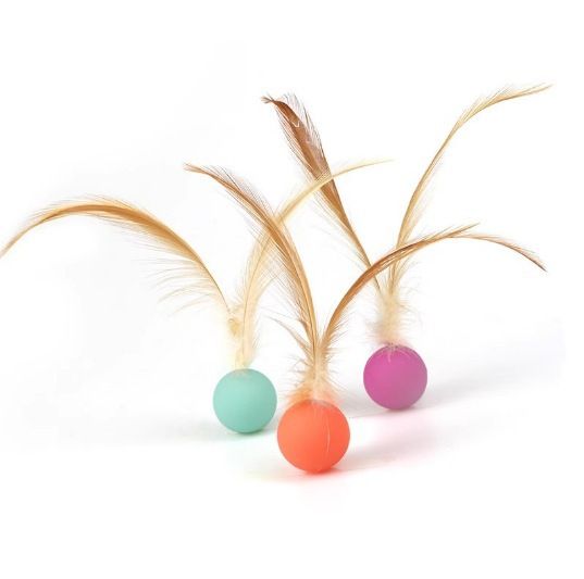 New and best-selling pet supplies: cat toys, feather bouncy balls, fun toys for cats and dogs.