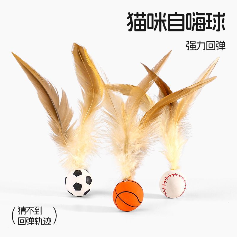 New and best-selling pet supplies: cat toys, feather bouncy balls, fun toys for cats and dogs.