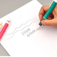 5 mixed-color office supplies, color-pressed plastic ballpoint pens with bullet tips, blue 0.7mm ballpoint pen stationery wholesale