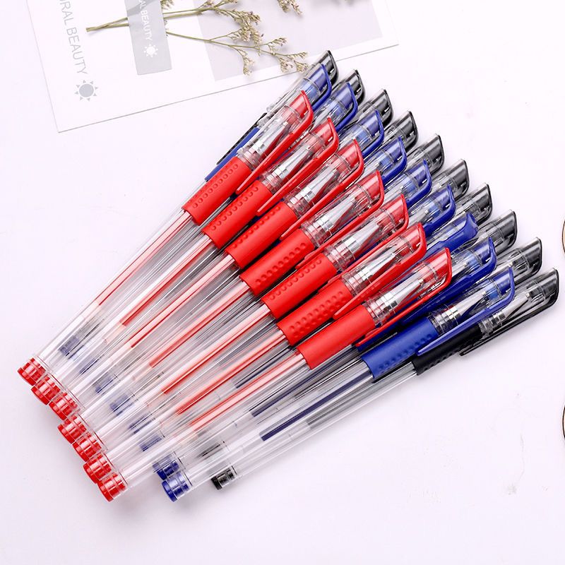 Wholesale of 10 stationery items: European standard gel pens, creative signature pens, bullet pens, syringe pens, 0.5mm black pens