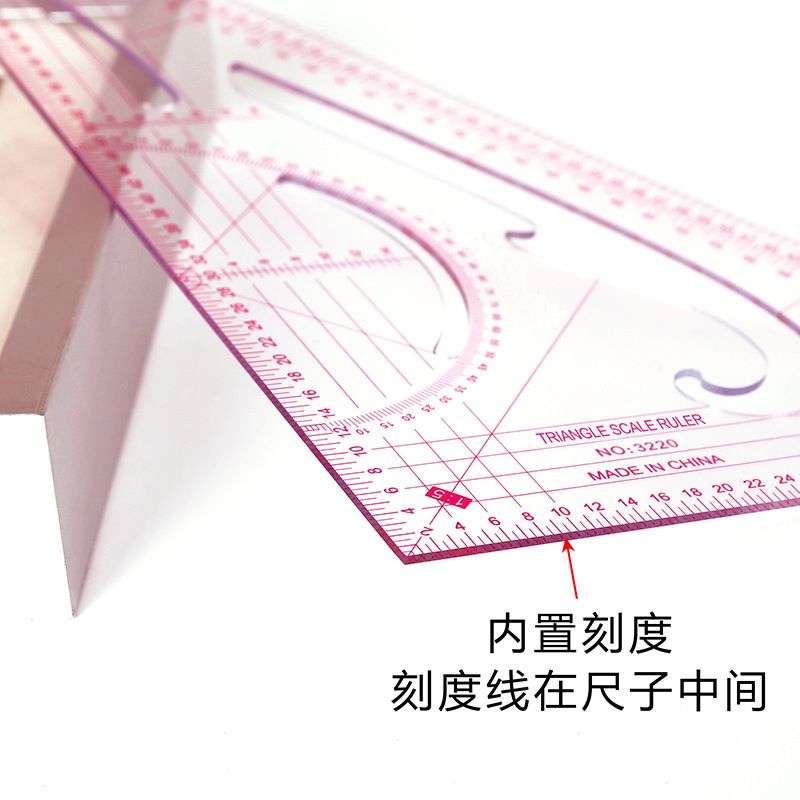 4-piece set of multi-functional curve ruler for clothing sewing, pattern making and sizing ruler, cutting ruler, exclusively for cross-border supply