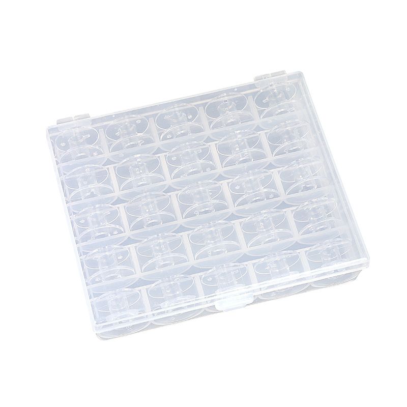 Cross-border best-selling shuttle core storage box, transparent plastic box, household sewing machine universal shuttle core lock core spool wholesale