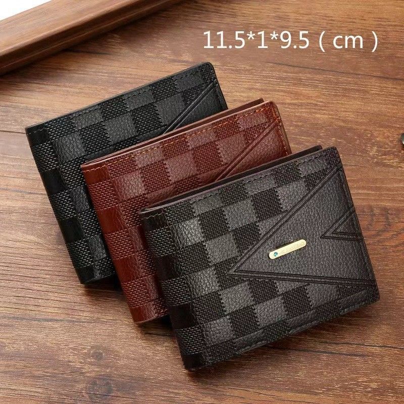wo manufacturer direct sales 2026 new men's wallets, short business wallets, youth horizontal style, light luxury, multi-position