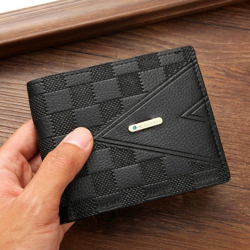wo manufacturer direct sales 2026 new men's wallets, short business wallets, youth horizontal style, light luxury, multi-position
