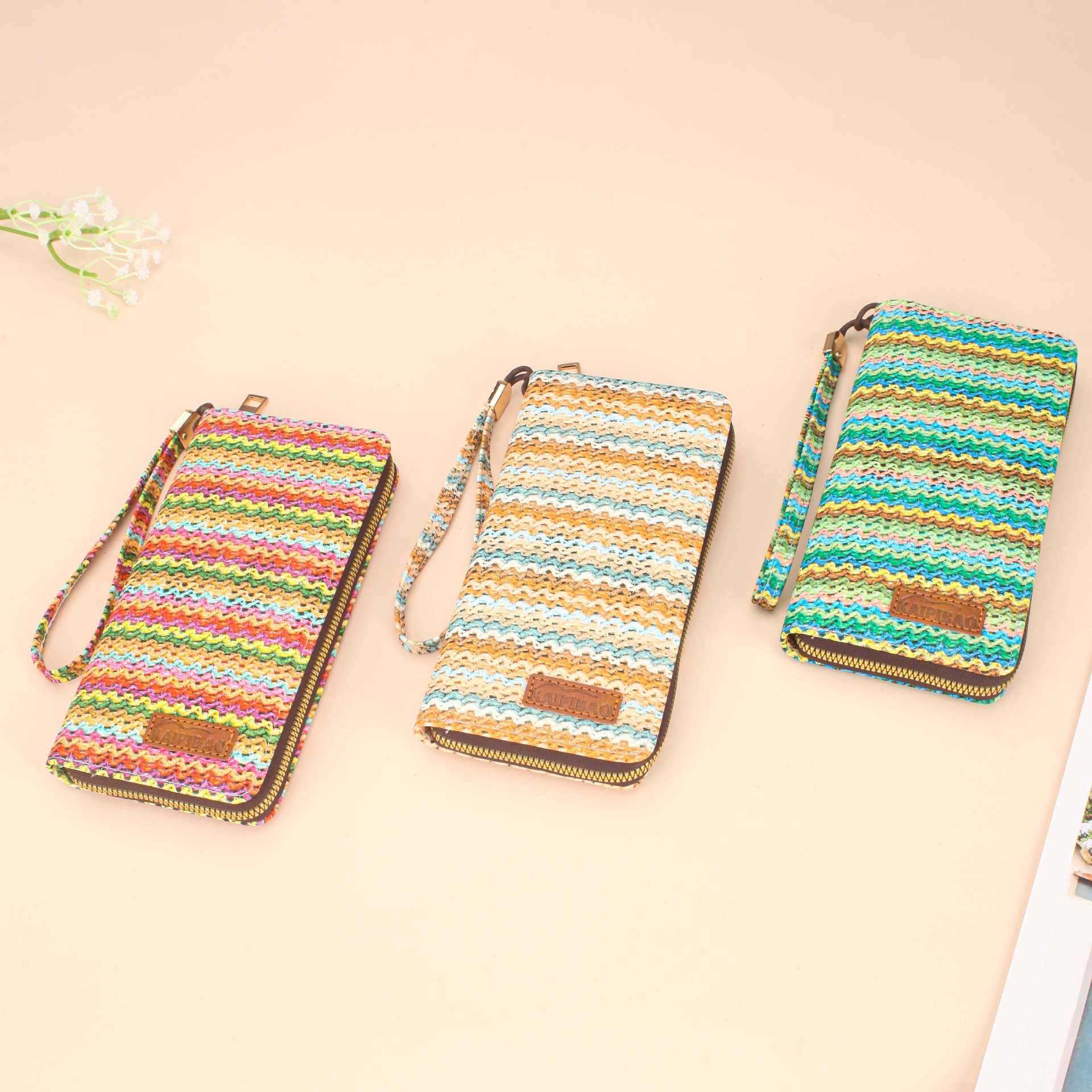 New ladies' wallet zipper bracelet bags: Simple square bag, fashionable single-handle clutch