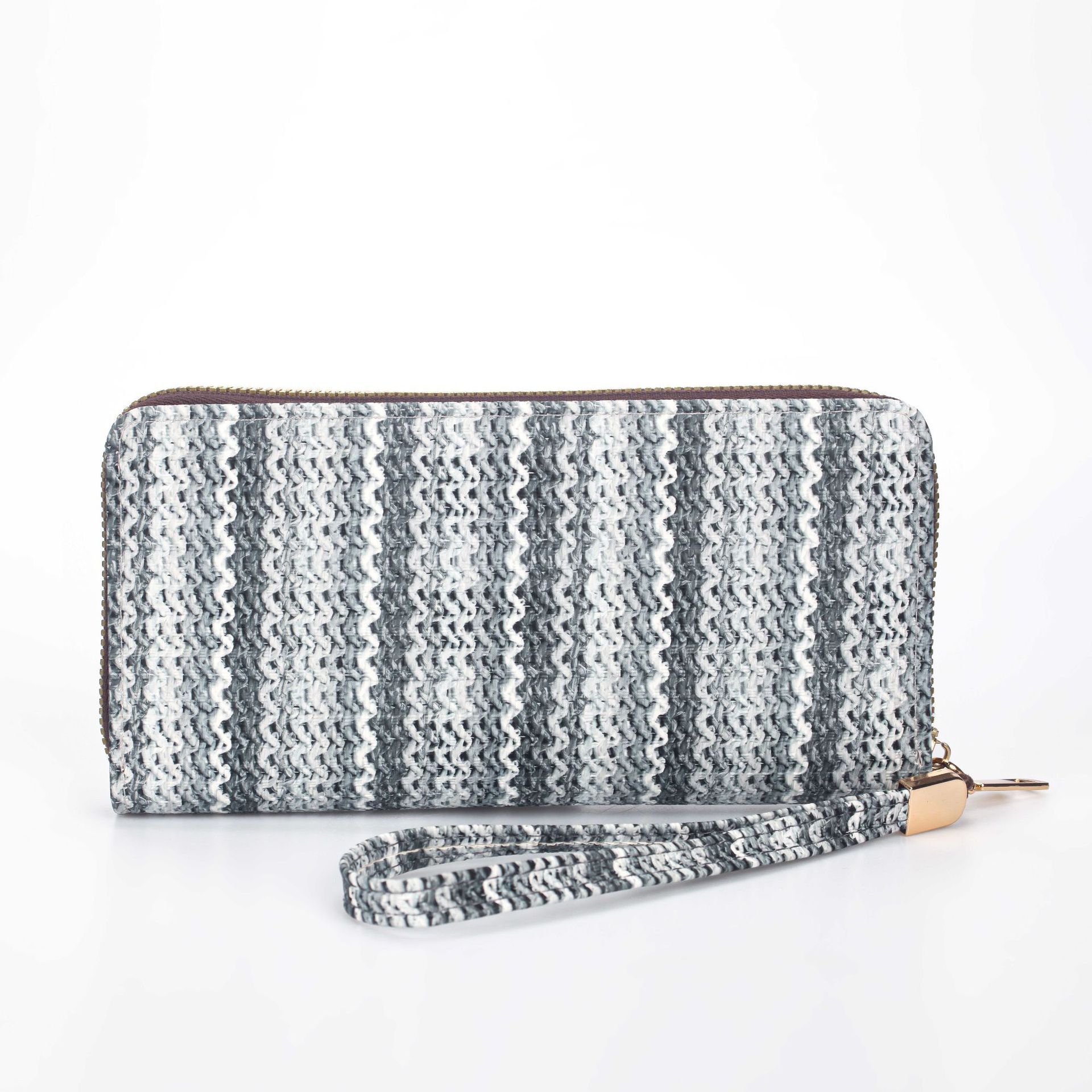 New ladies' wallet zipper bracelet bags: Simple square bag, fashionable single-handle clutch