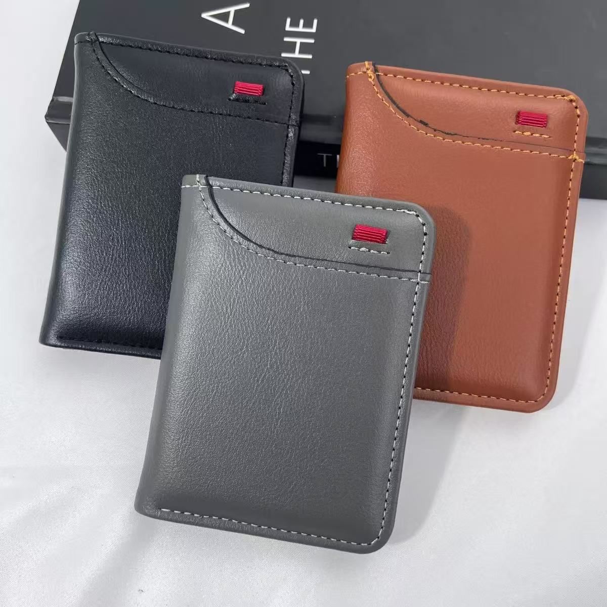 2026 Factory Direct Sales Bestseller Cross-border Hot Sale Wallet Multi-slot card case Vertical type ID card case Men's wallet