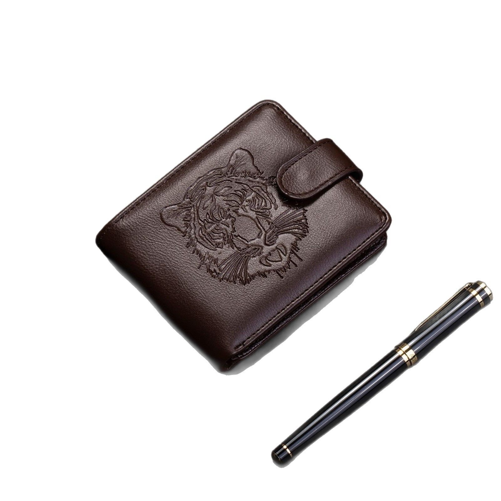 Cross-border new supply men's wallet, short and horizontal style, personalized and creative coin wallet, multi-slot tower buckle card bag for men