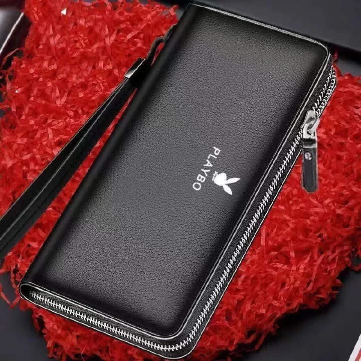 Cross-border Amazon simple and short men's wallet, ultra-light soft leather Korean-style lychee pattern wallet, a bestseller