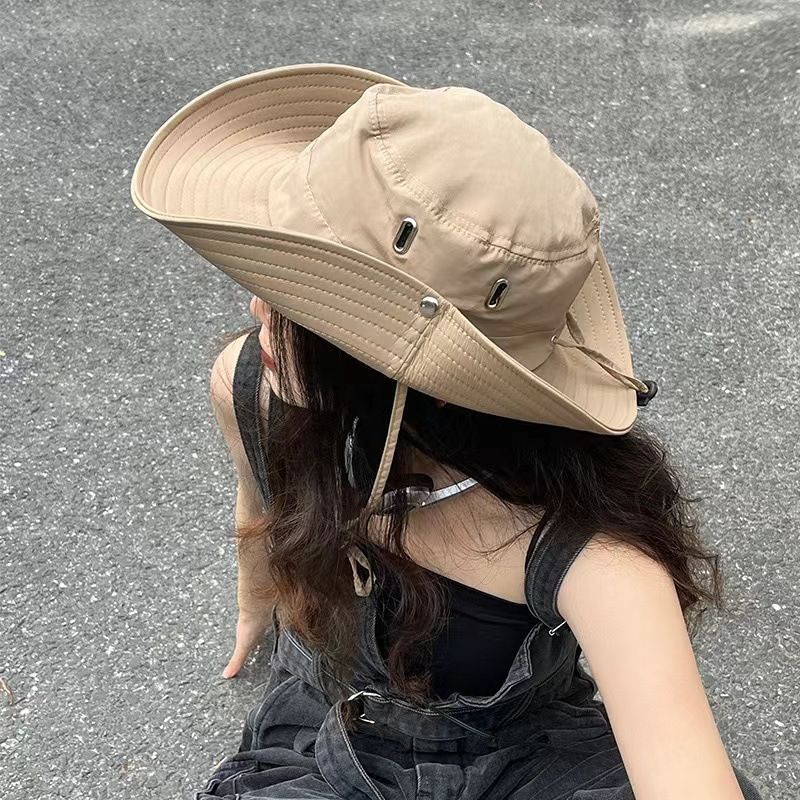 Western cowboy hat, fisherman hat, women's hiking sun protection hat, outdoor camping sunshade hat, men's hiking fishing hat