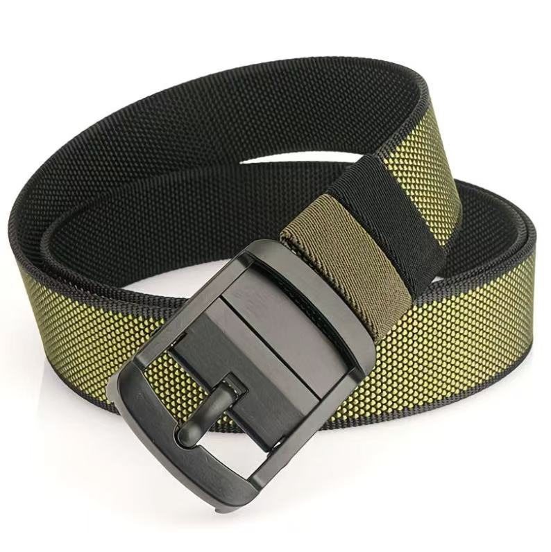 New men's canvas student belt, extra-thick, versatile, extended and trendy, durable men's military training belt
