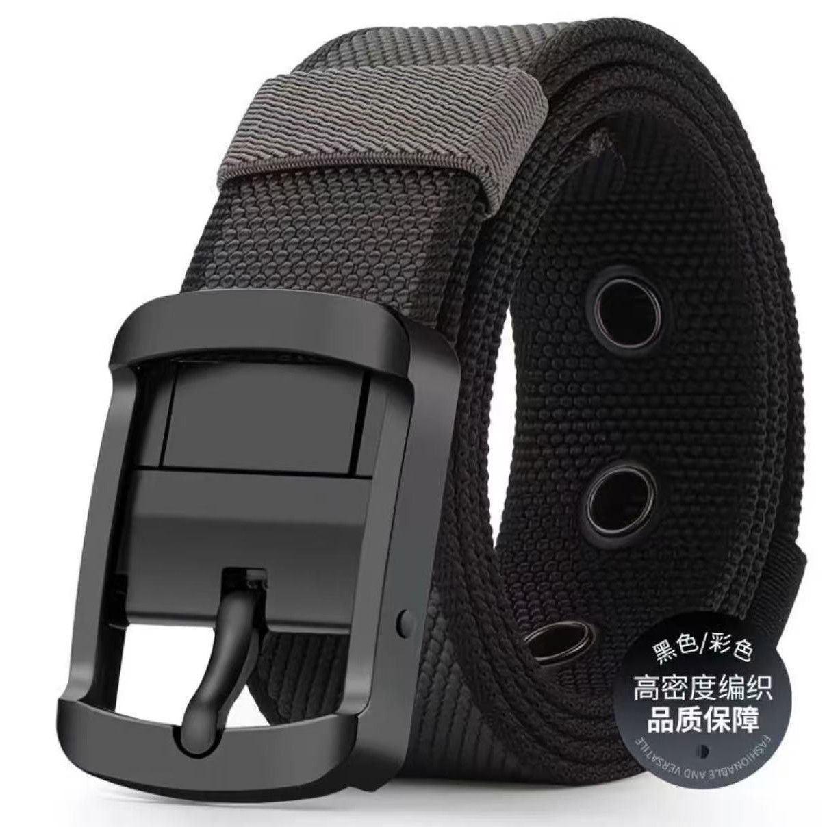 New men's canvas student belt, extra-thick, versatile, extended and trendy, durable men's military training belt