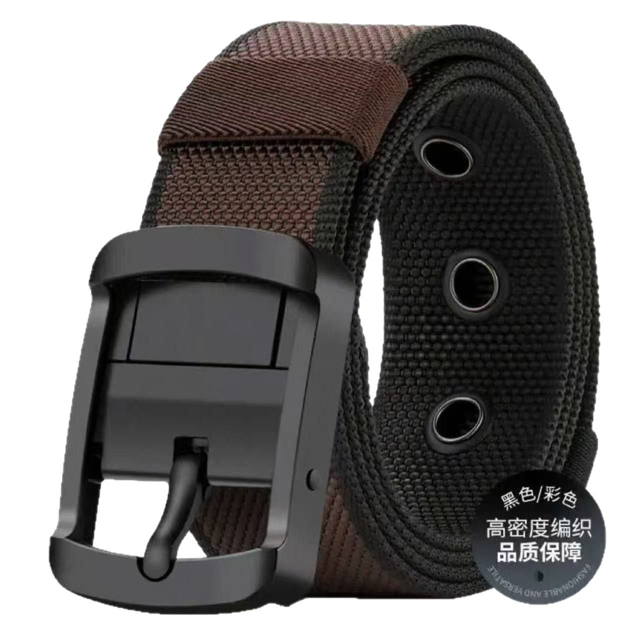 New men's canvas student belt, extra-thick, versatile, extended and trendy, durable men's military training belt