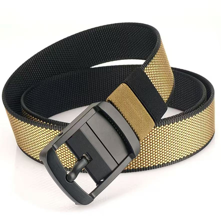 New men's canvas student belt, extra-thick, versatile, extended and trendy, durable men's military training belt