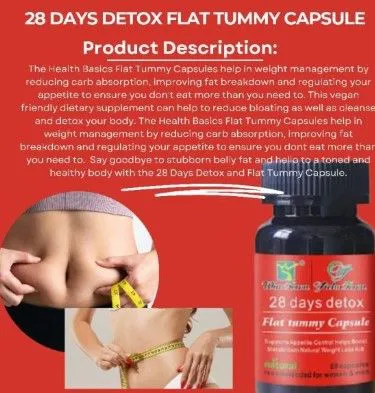 Winstown 28Days Detox Flat Tummy Capsules and Multi-Vitamin Gummies For Women