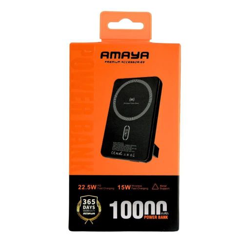 Amaya Wireless magnetic power bank 10000mah ultra-thin 22.5W super fast charging 10000mAh Wireless fast charge cable mobile power supply