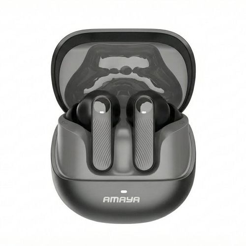Amaya ATW-ANC38 Active Noise Cancelling Earbuds - Bluetooth 5.3 Wireless Headphones with Deep Bass, Clear Call Technology, and Type-C Fast Charging (Midnight Ony + FREE DELIVERY TO YOUR DOORSTEP TODAY