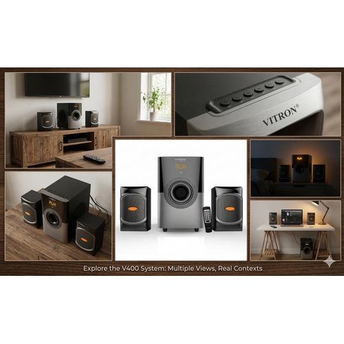 Vitron V400 2.1 Inch Theater Multi Media Sub Woofer Speaker System WITH Bluetooth - AD/DC- 5000W(1YR WRTY)