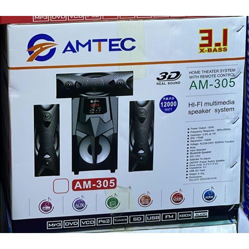 Amtec 3.1 AM-305 Hi-fi Multimedia Speaker System or Home Theatre System with Remote Control + FAST DELIVERY TO YOUR DOORSTEP