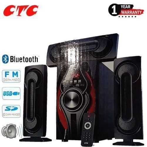 CTC 3.1 Channel CT-6002 Multimedia Home Theatre Sub-Woofer Speaker with Bluetooth,FM, MP3, SD Card and USB Slot + FAST DELIVERY TO YOUR DOORSTEP