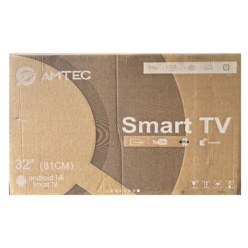 AMTEC  32" Inch,FRAMELESS SMART BLUETOOTH ENABLED-Android TV,NETFLIX+YOUTUBE-WIFI TELEVISION