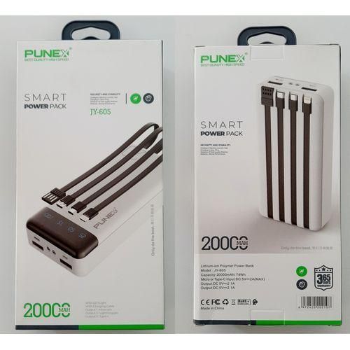 Punex Tough Power Bank 20000mAH-1TYPE C+2 USB Port- White + EASY DELIVERY TO YOUR DOORSTEP TODAY