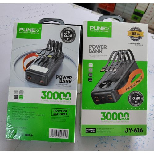 Punex JY-616 High Quality 30000mah Power Banks+ EASY DELIVERY TO YOUR DOORSTEP TODAY