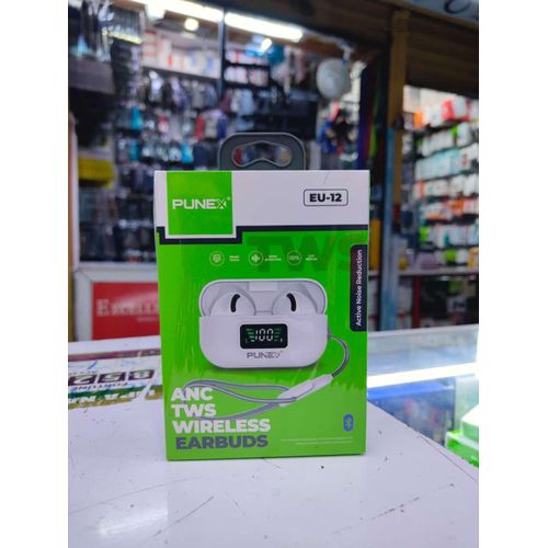 Punex EU-12 Wireless Earbuds with Bluetooth 5.3, Deep Bass, Noise Cancellation, Touch Controls, Long Battery Life, Sweat-Proof Sports Design, Compact Charging Ca + FREE DELIVERY TO YOUR DOORSTEP TODAY